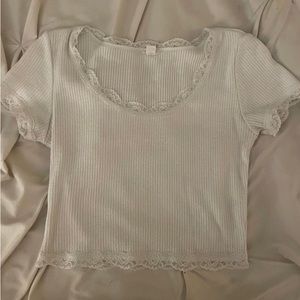 Garage laced white top